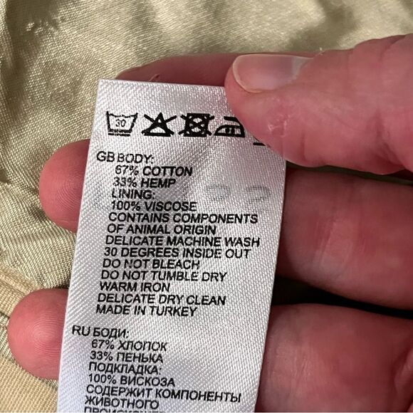 REISS Eden Khaki Green Cotton-Blend Utility Jacket Size 2 - Picture 13 of 13